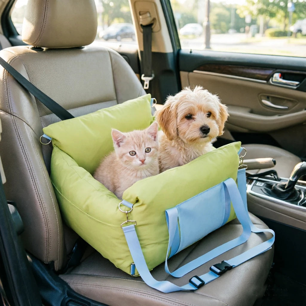 HiMiss Waterproof Dog Car Seat Booster With Integrated Safety Tether