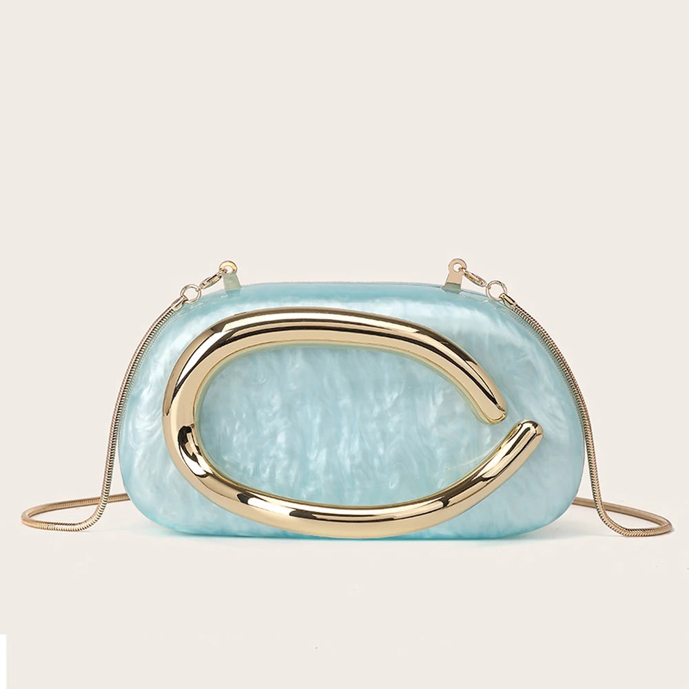 YYW Shine Metallic Clutch Bag For Party Occasion Classic