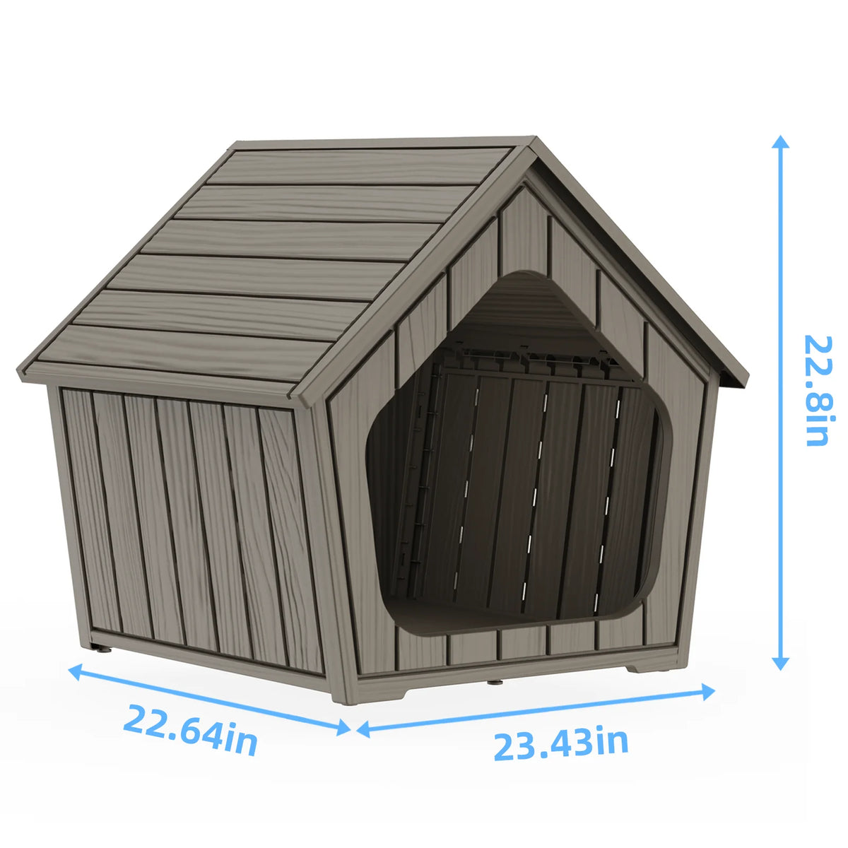 Waterproof Plastic Gable Roof Outdoor Pet House And Kennel