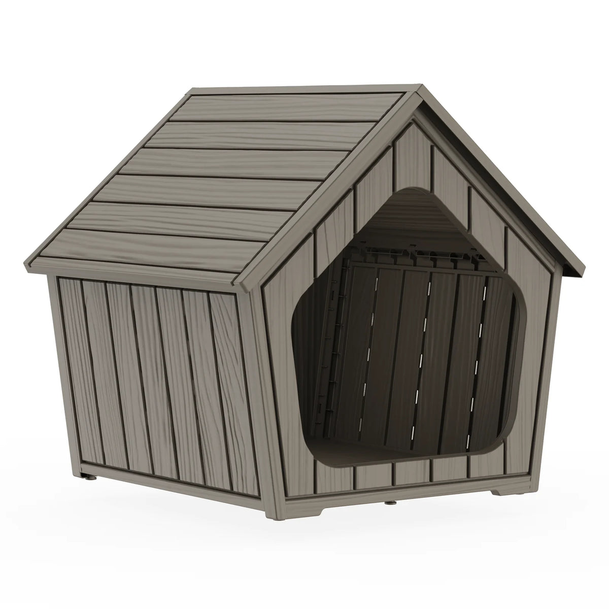 Waterproof Plastic Gable Roof Outdoor Pet House And Kennel