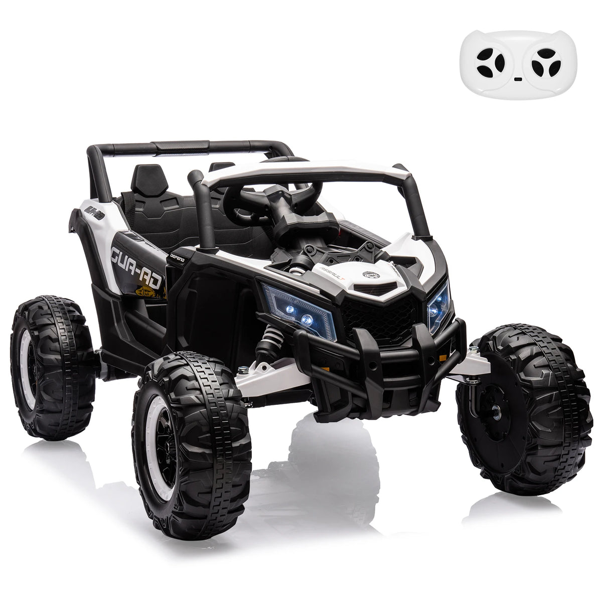 24V Kids Ride-On UTV (2-Seater) - Parent Remote Control - Dual 200W Motors - Spring Suspension - Metal Frame - LED Lights, USB Music - Off-Road Electric Car Toy