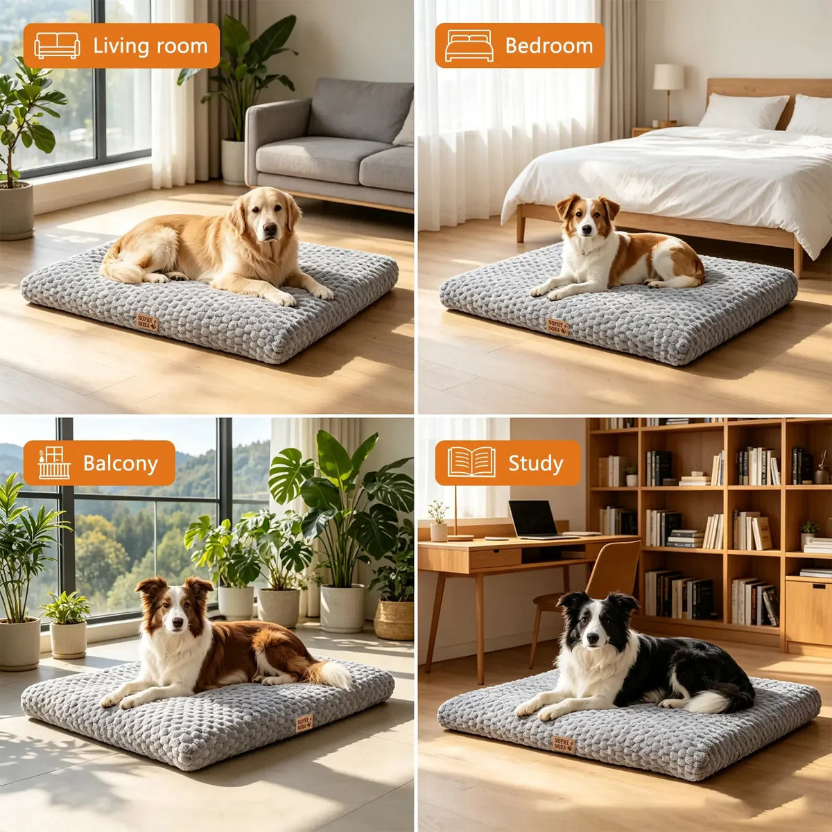 BOFNL Thickened Mesh Dog Bed Mat Comfortable Pet Floor Cushion