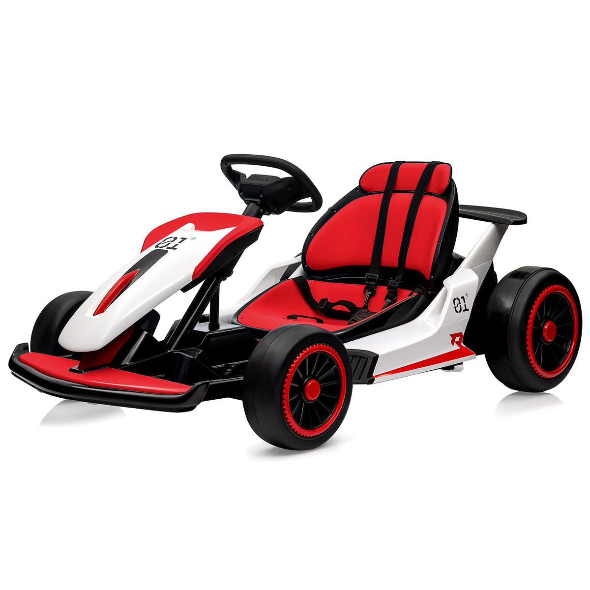 24V Electric Gokart For Children 6-12 Years, Drift Kart With Adjustable Seat, 2 x 200W Motors, 7Ah Battery, Up to 13 Km/h, Up to 45 kg, LED, USB And FM Radio, Seat Belt