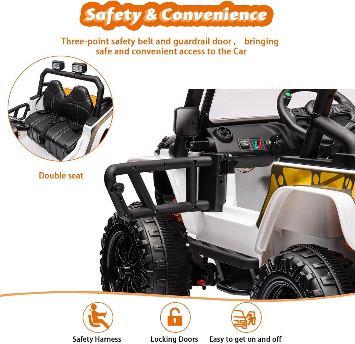 24V Two Seater Kids Electric Ride On Truck With Remote Control