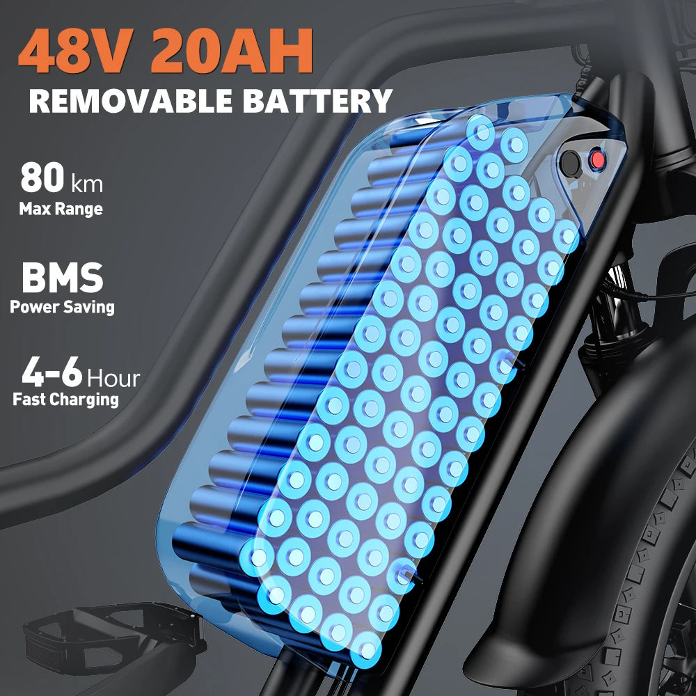Kickwey LD20 Fat Tire Electric Bike With Reliable Performance
