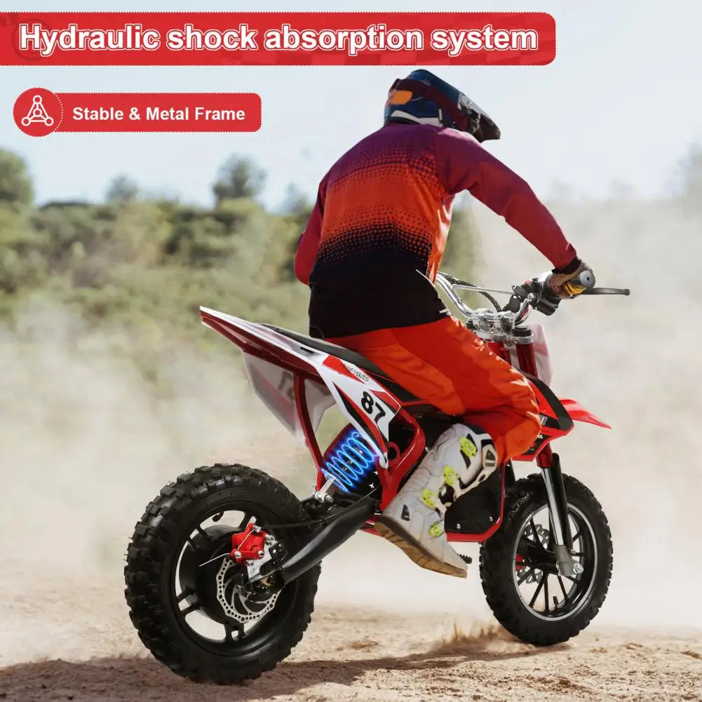 Off Road Mini Motorcycle Kids Electric Motocross Bike Electric Pocket Motorbike with 36V 500W Motor 10 Inches Wheels