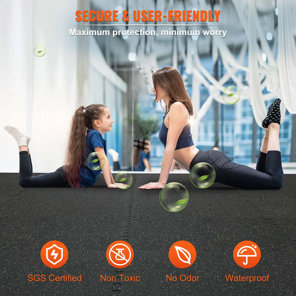 SucceBuy Interlocking Exercise Mats For Home Gym And Fitness