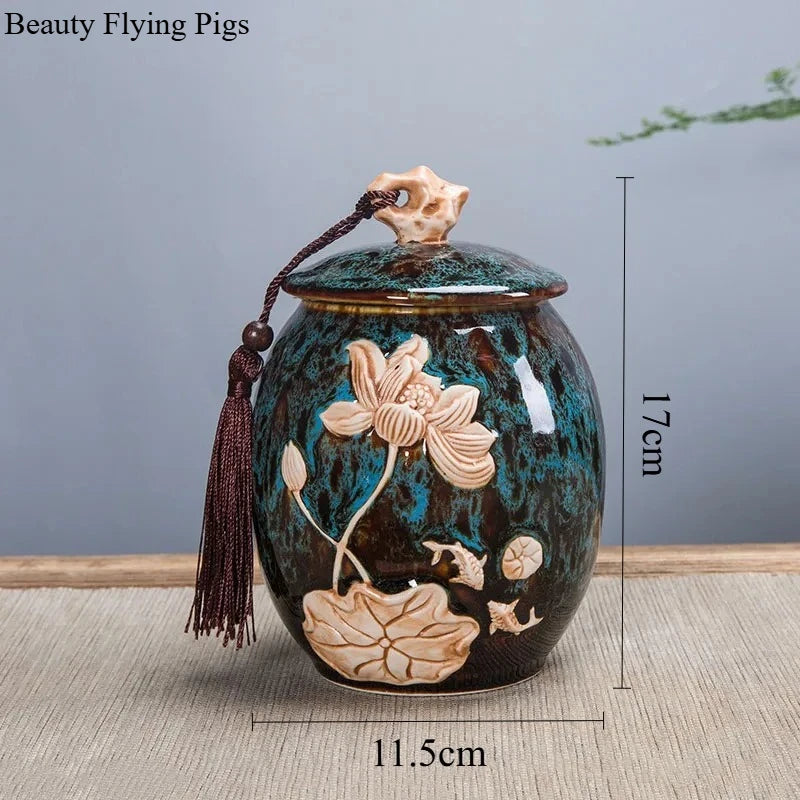 Premium Ceramic Pet Urn For Dog And Cat Memorial Keepsake