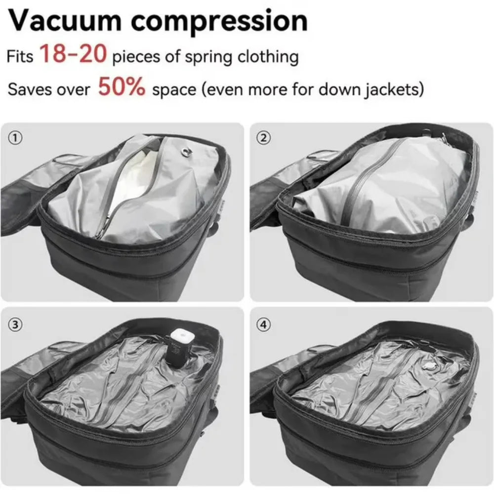 Kabaqoo Expandable Vacuum Compression Travel Backpack With Electric Pump