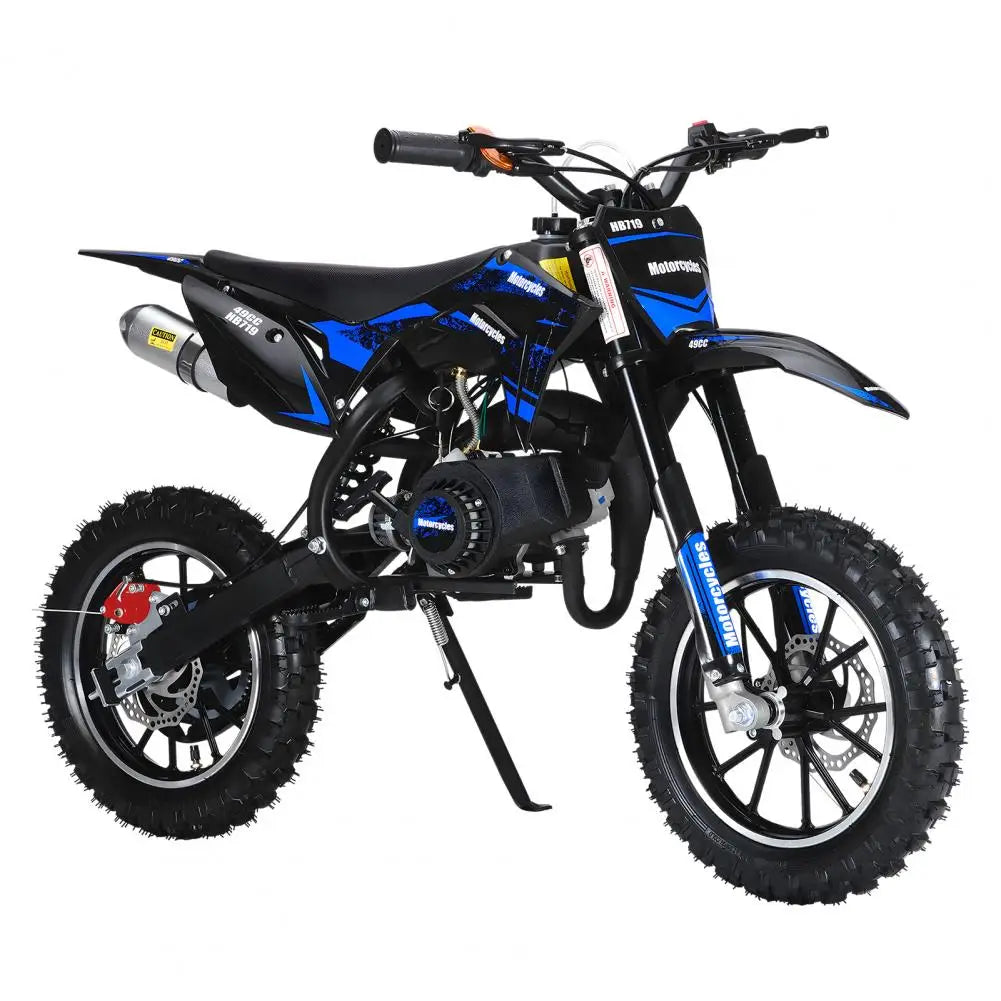 Mini Kid Dirt Bike, 49CC 2-Stroke Gas Powered Motorcycle with Off-Rode Tire, Front Rear Disc Brakes, Up to 25 Mph,
