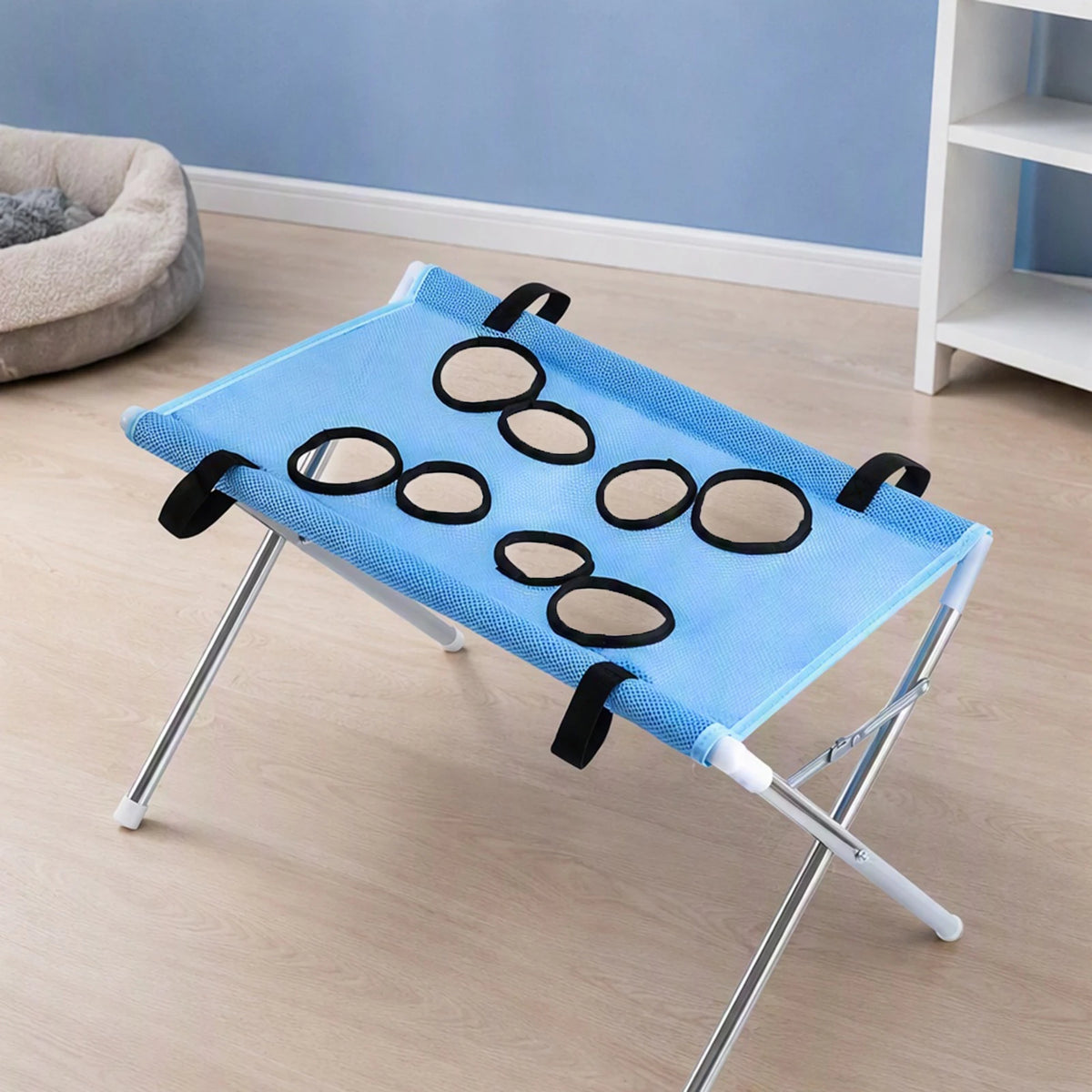 Foldable Stainless Steel Grooming Hammock For Cats And Dogs