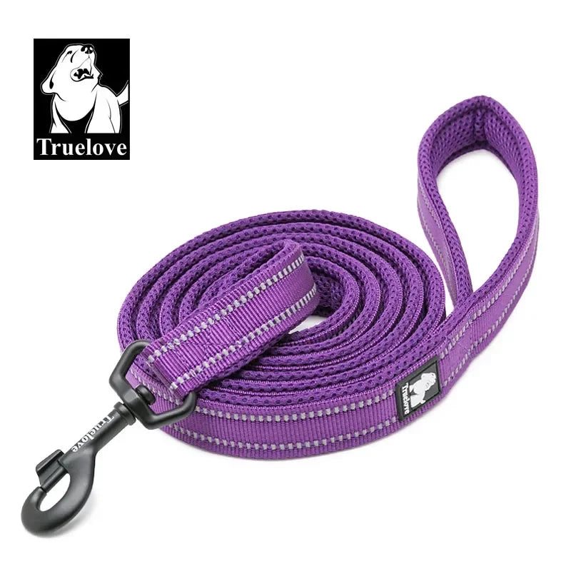 Truelove Reflective Nylon Padded Dog Leash Quick Release