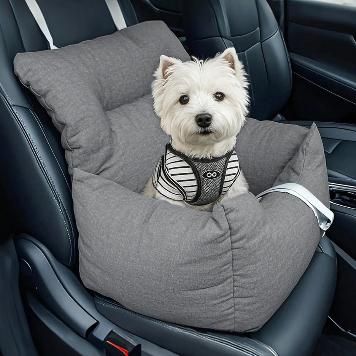 HiMISS Portable Elevated Dog Booster Car Seat Travel Bed
