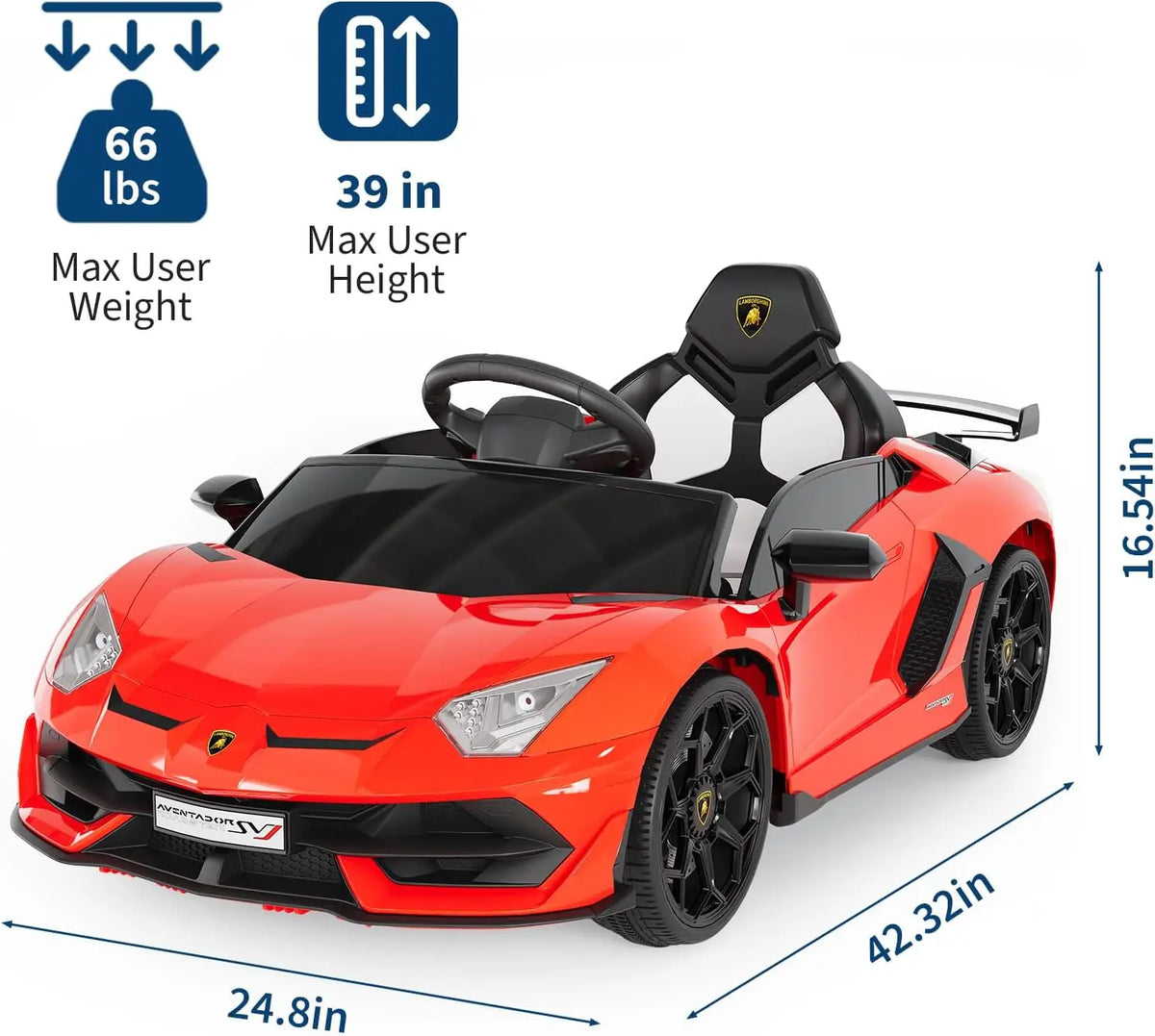 12V Kids Electric 4 Wheel Drive Off-Road Toy Rechargable Battery Car Parent Remote + Kid Pedal Dual Control, Bluetooth/AUX/TF/USB Audio Dual 25W Motors, 1-2H Playtime Offroad Vehicle Adult Toy Gift for Kids