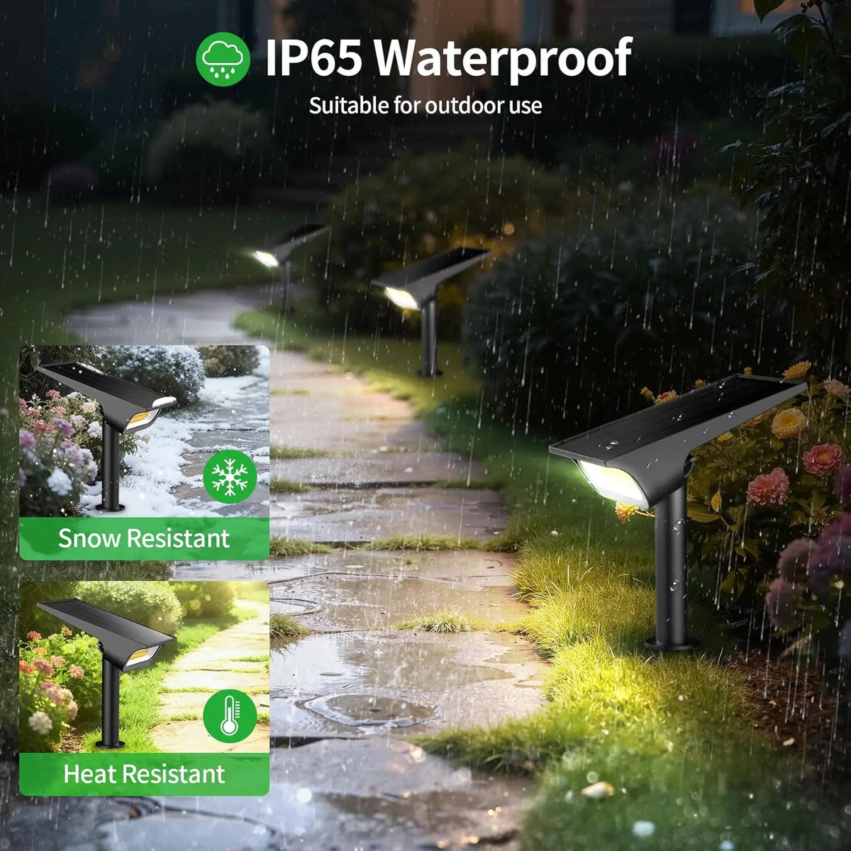 Intelamp Outdoor Solar Spotlights Dimmable For Garden And Patio