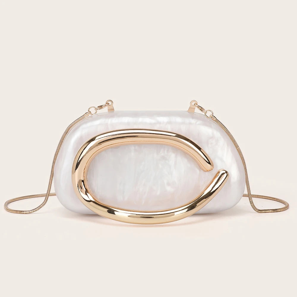 YYW Shine Metallic Clutch Bag For Party Occasion Classic