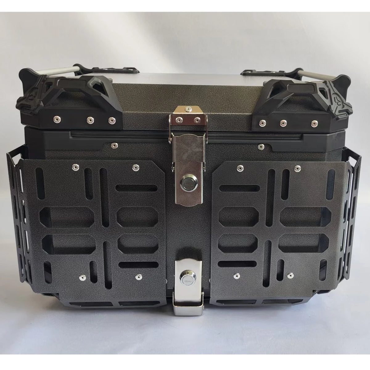 HiMISS Aluminum Motorcycle Top Case With Steel Base For Touring Luggage