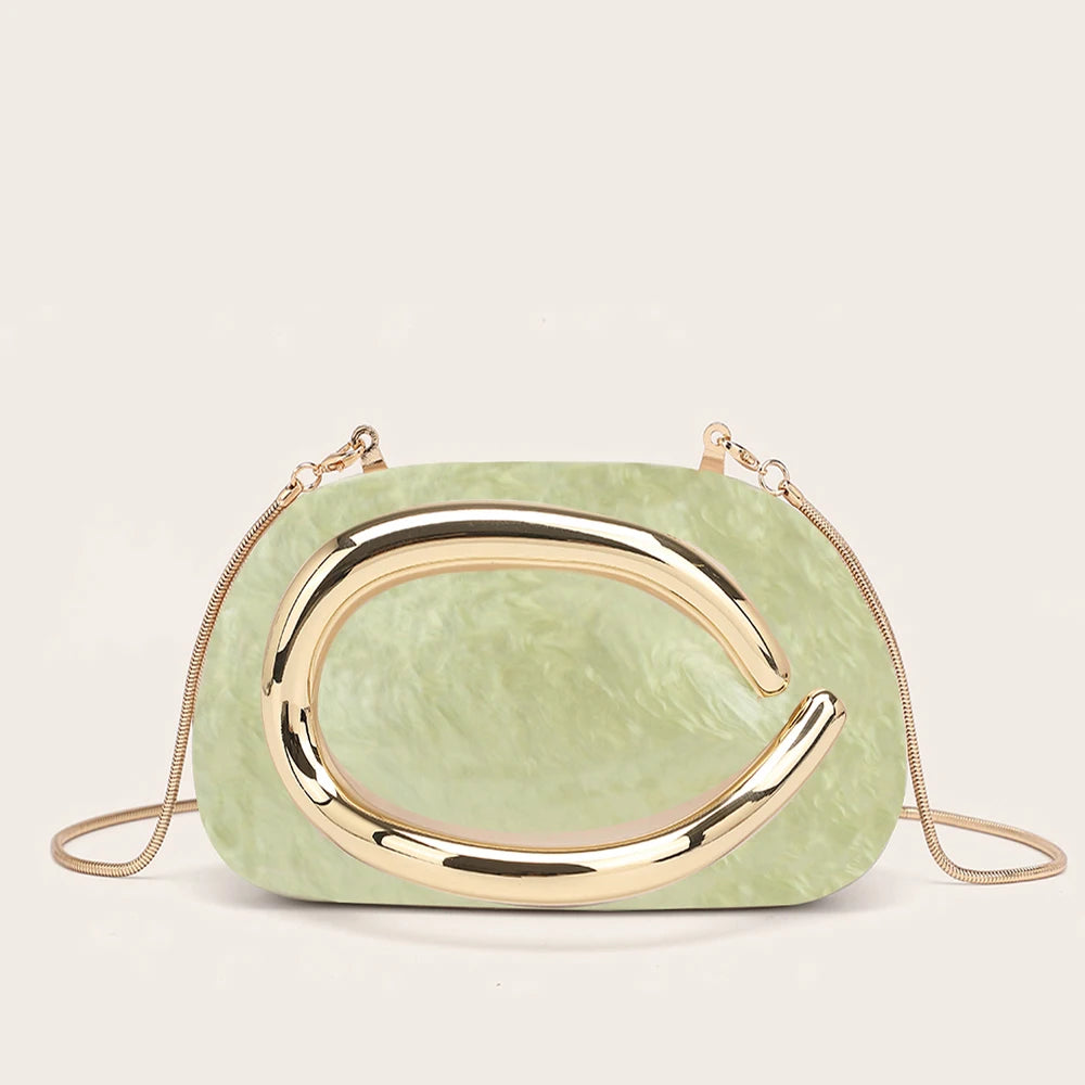 YYW Shine Metallic Clutch Bag For Party Occasion Classic