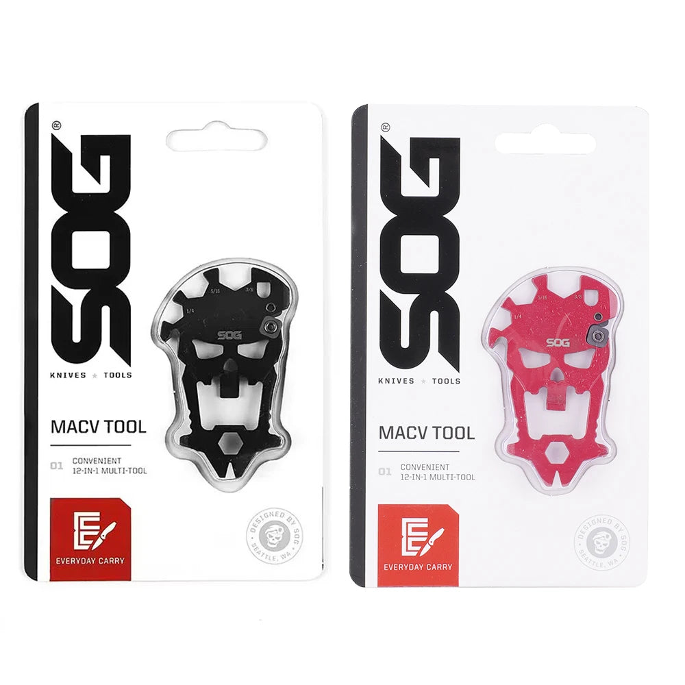 SOG MacV Stainless Steel Pocket Multi Tool Bottle Opener Screwdriver