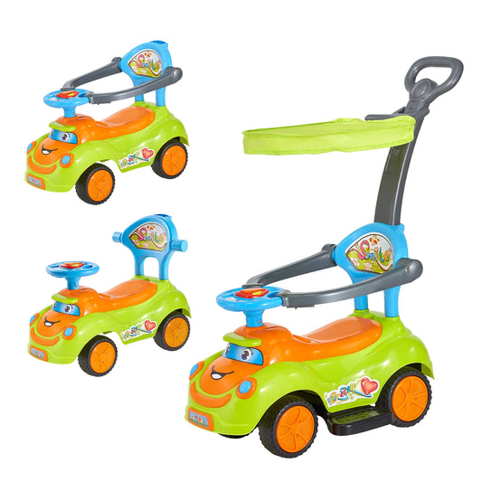 SucceBuy Ride On Push Car Push Car for Toddler Around Buggy with Guardrails 55 lbs Load Capacity for Boys Girls