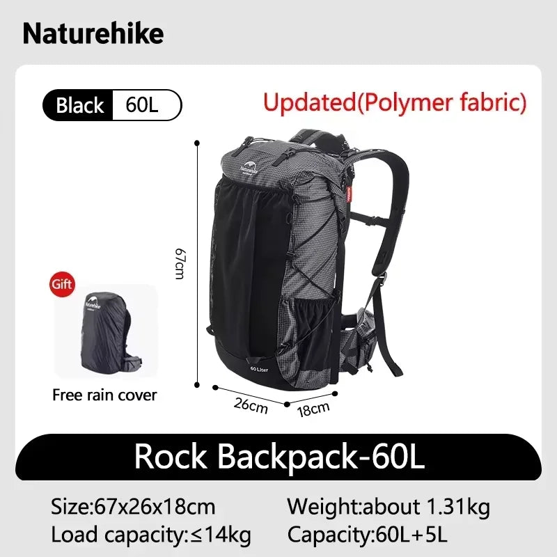 Naturehike Outdoor Hiking Backpack With Rain Cover For Camping