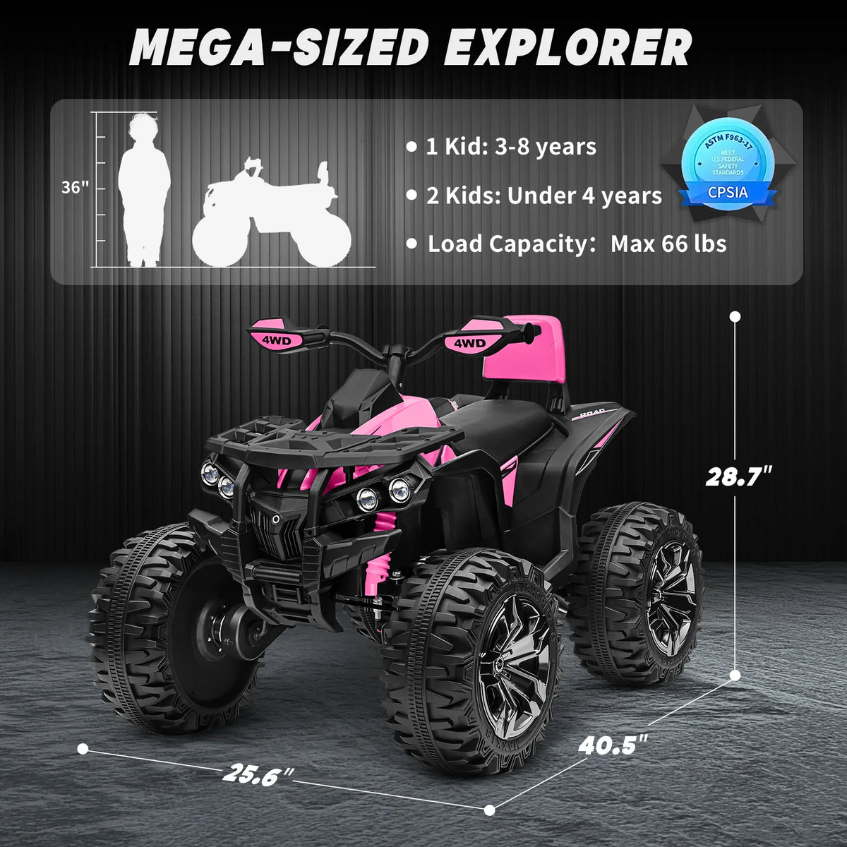 Joyracer Kids Electric ATV Ride On With Remote Control