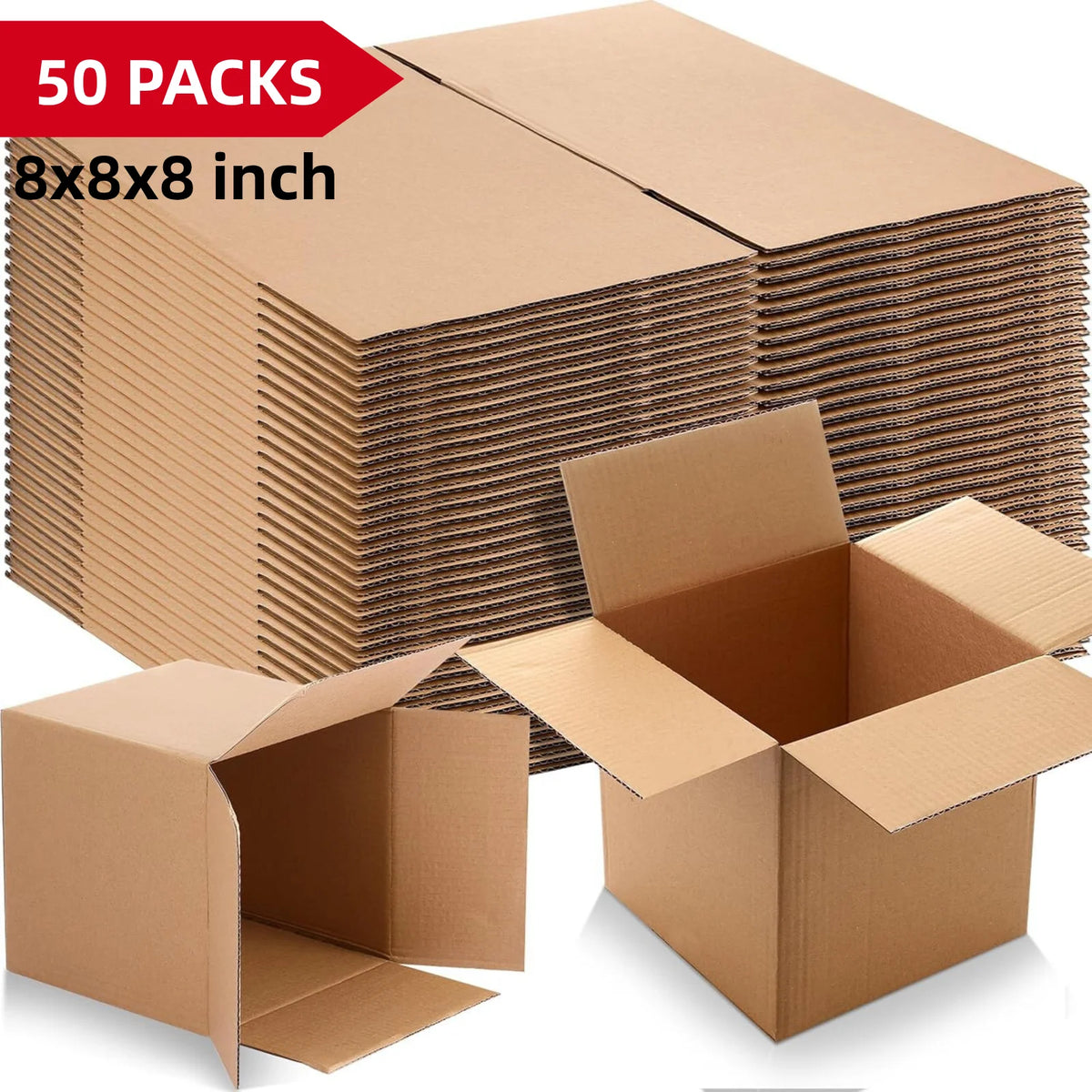 Kraft Corrugated Shipping Boxes for Packaging, Mailing, Gifts and Storage
