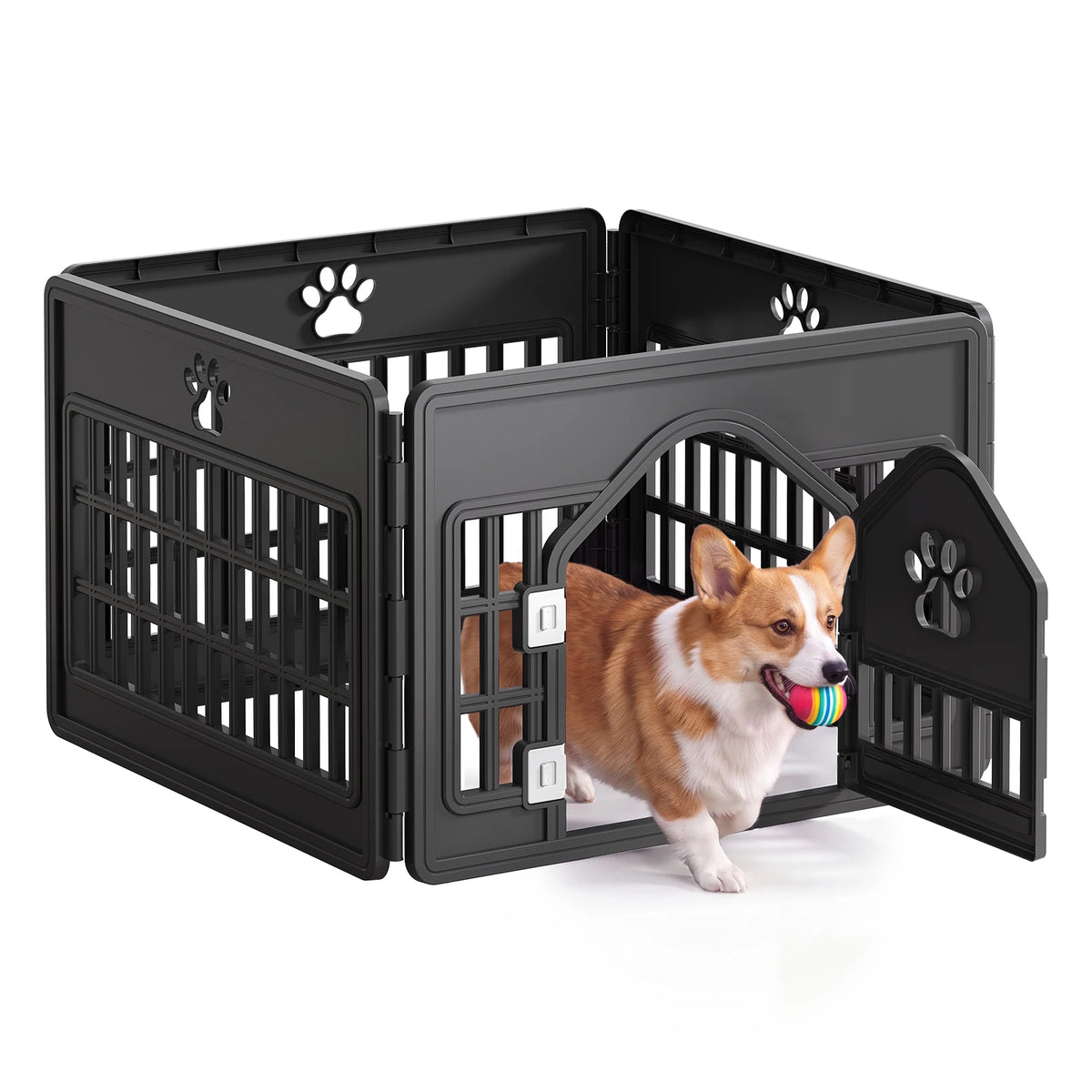 Jhk Durable Plastic Dog Playpen For Indoor And Outdoor Use