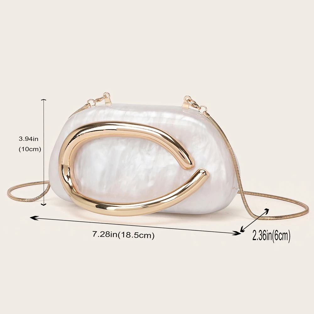 YYW Shine Metallic Clutch Bag For Party Occasion Classic