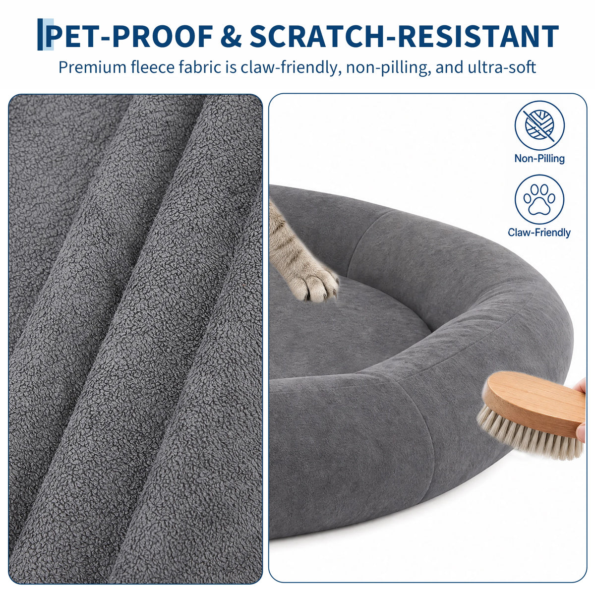Premium Orthopedic Memory Foam Bolster Pet Couch For Comfort