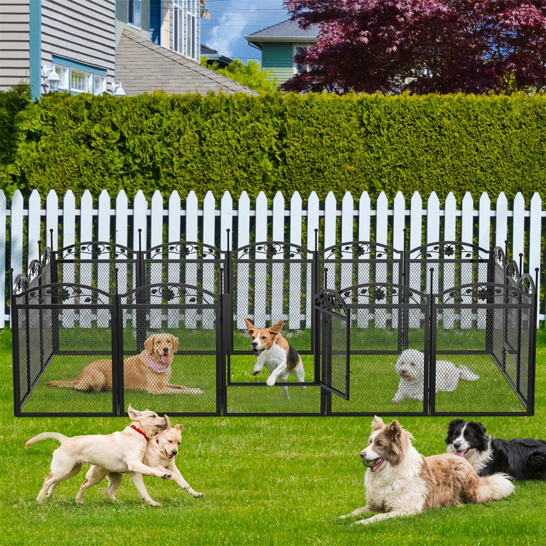 Bingopaw Heavy Duty Metal Dog Playpen For Secure Pet Enclosure