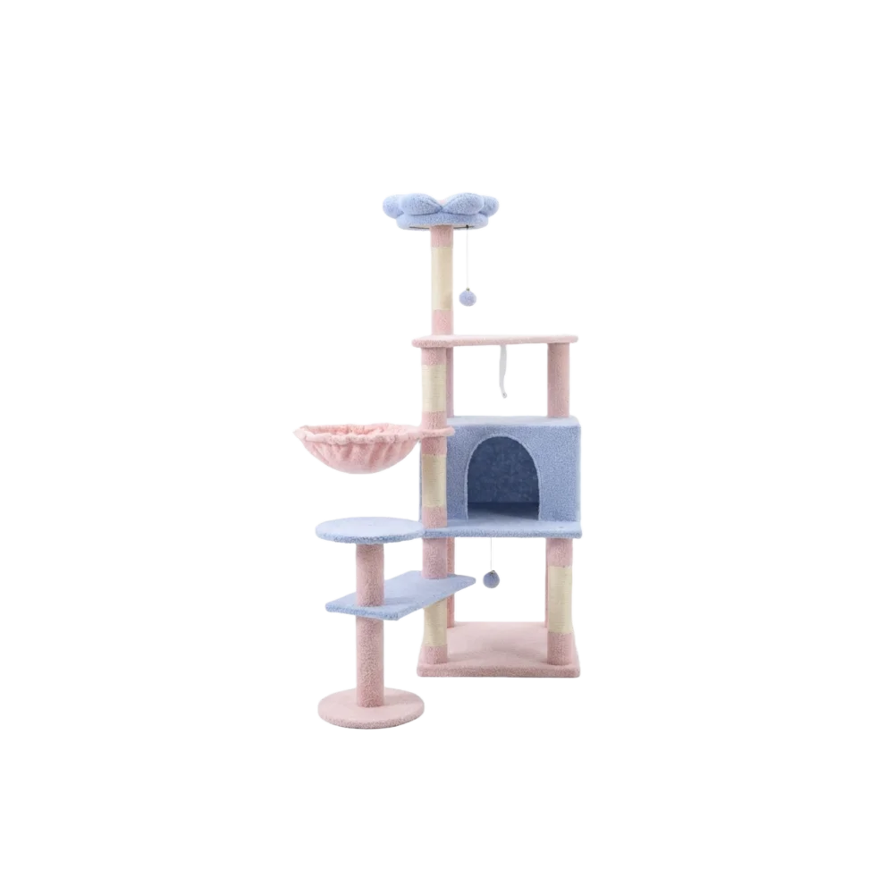 Multi Level Cat Tree With Cozy Condo And Soft Hammock