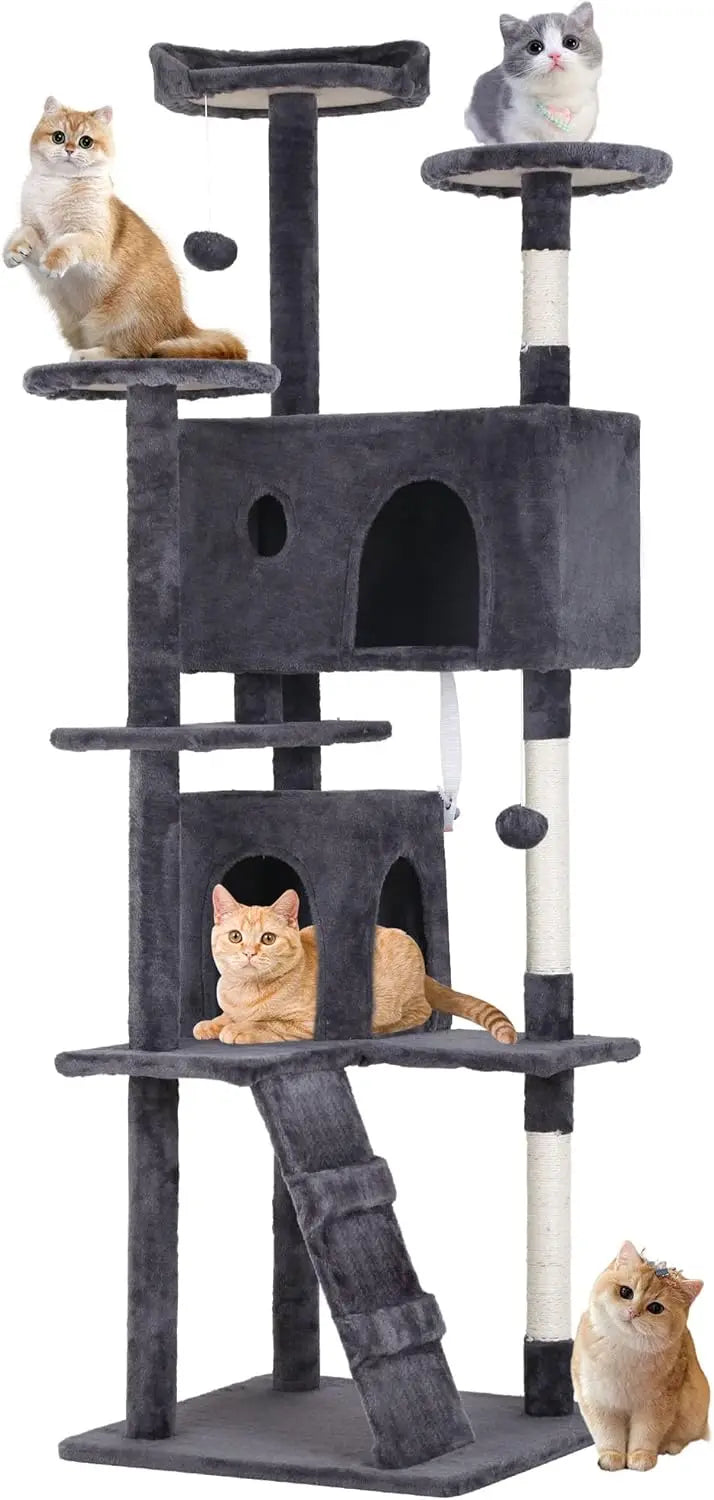 BestPet Multi Level Cat Tree Tower Featuring Sisal Scratching Posts