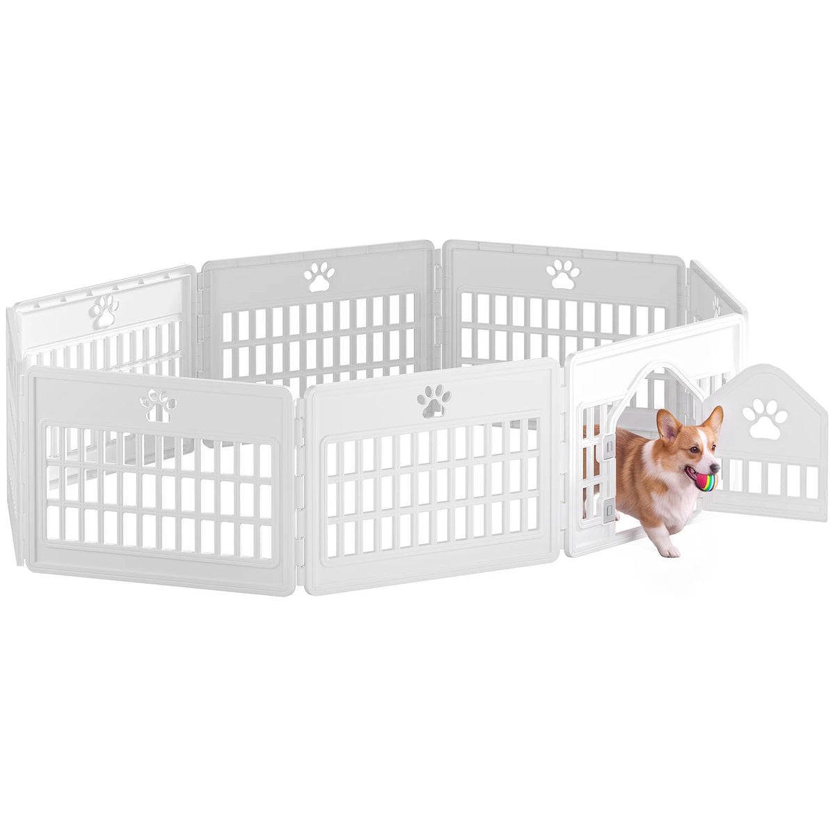 Jhk Durable Plastic Dog Playpen For Indoor And Outdoor Use