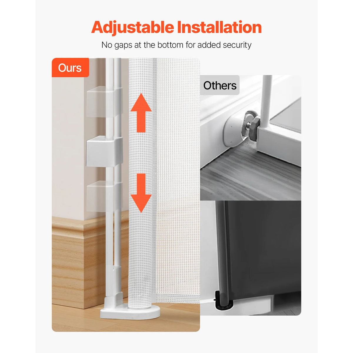 SucceBuy Retractable Baby And Pet Safety Gate For Doorways