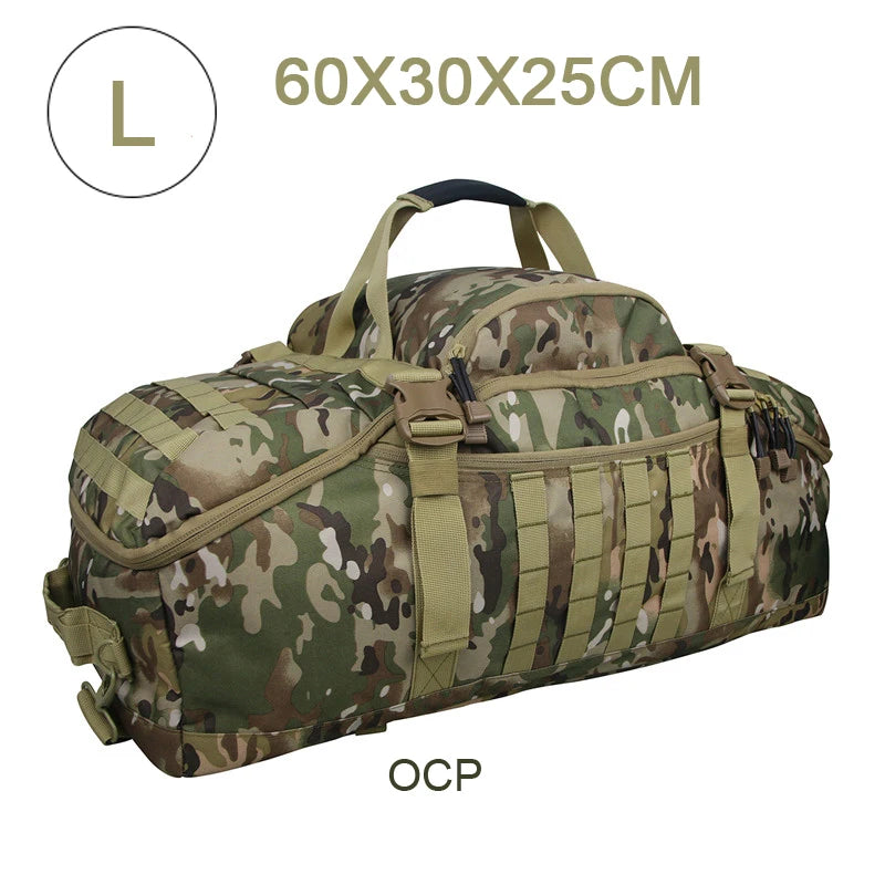 LQARMY Waterproof 3 Way Duffel Bag Large Capacity Travel Tote