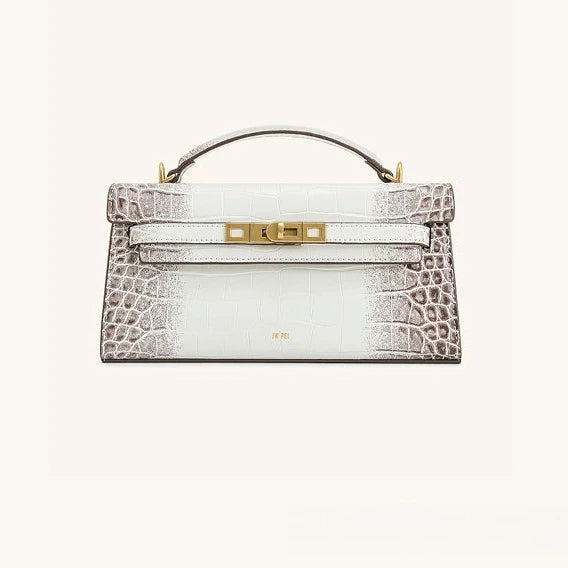 JW PEI Noor Crocodile Embossed Top Handle Crossbody Handbag