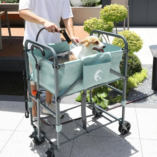 Garvee Portable Pet Grooming Bath Drying Rack Foldable Mesh Stand