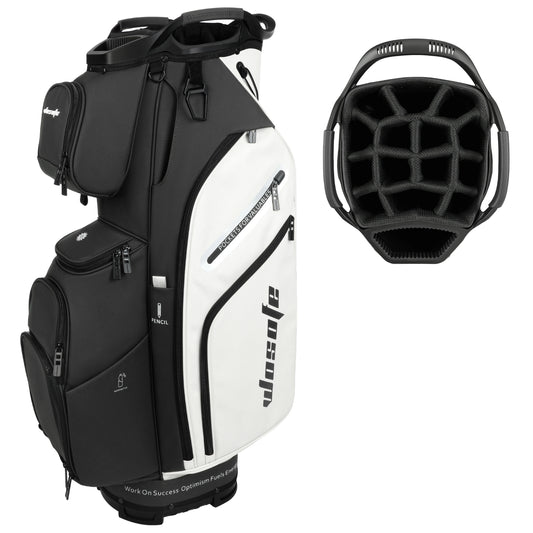 Lightweight PU Leather Golf Cart Bag With Multiple Pockets