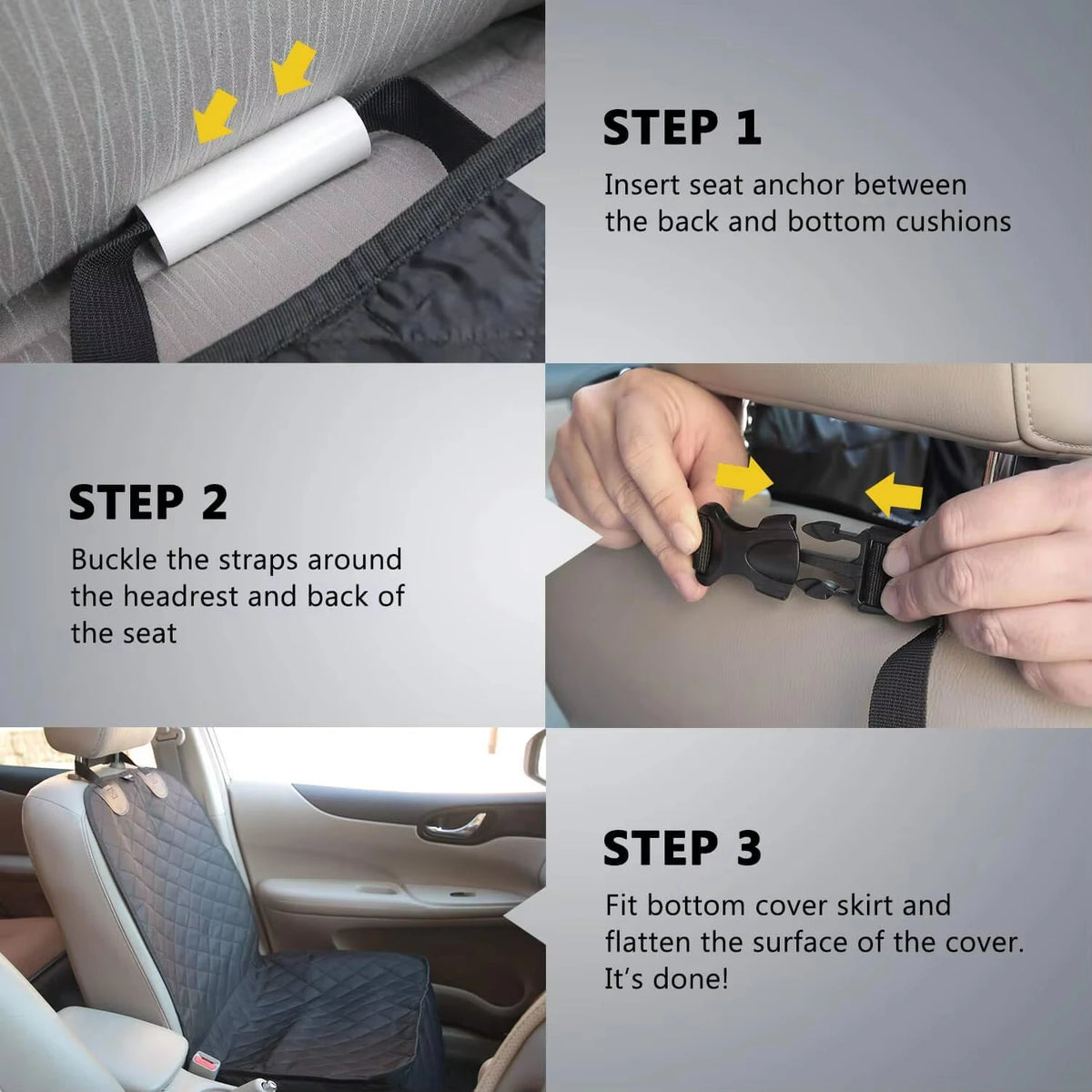 PetraVel Waterproof Dog Front Seat Cover With Breathable Nylon