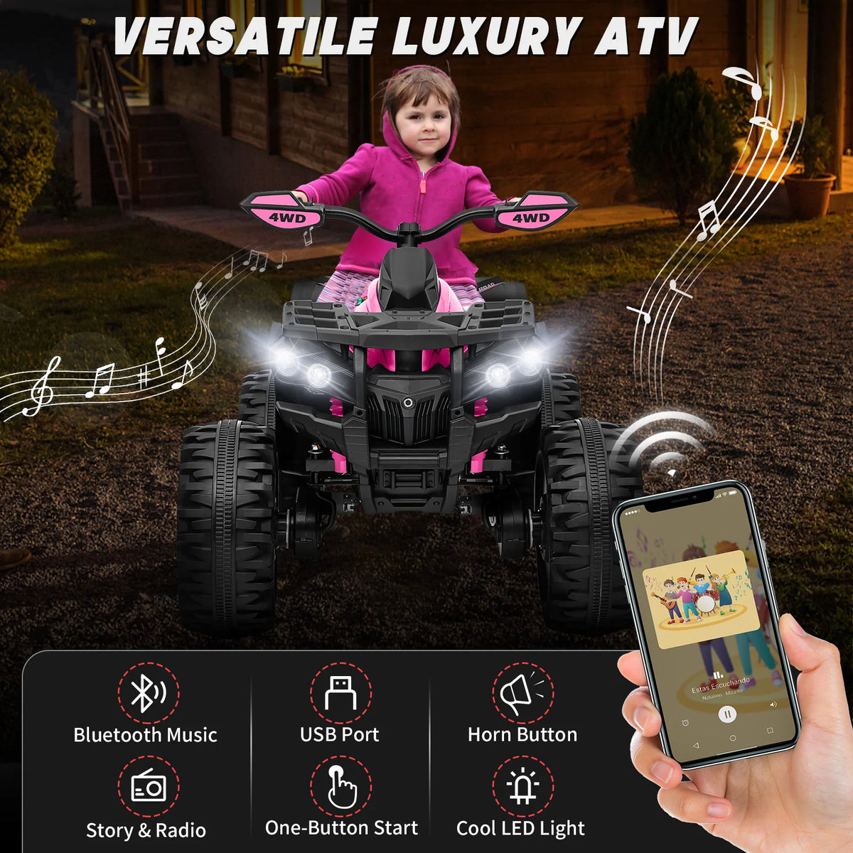 Joyracer Kids Electric ATV Ride On With Remote Control