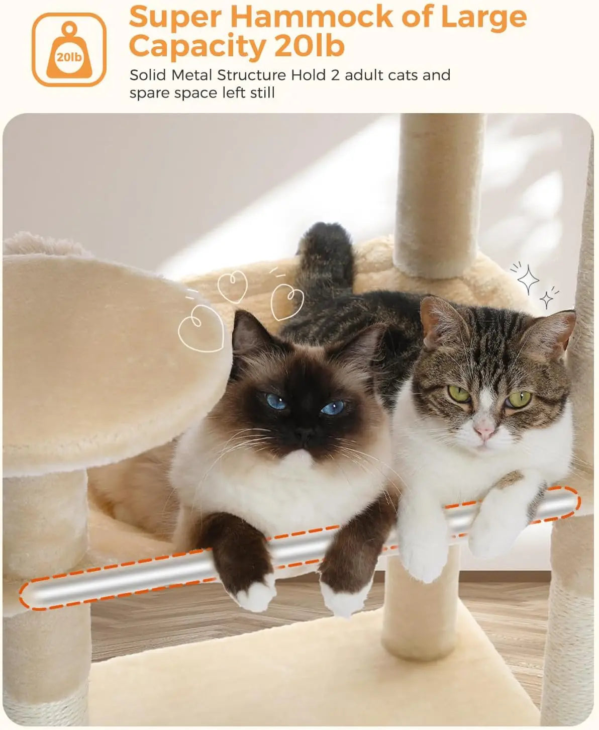 Muttros Six Tier Cat Tower With Hammock And Scratching Posts