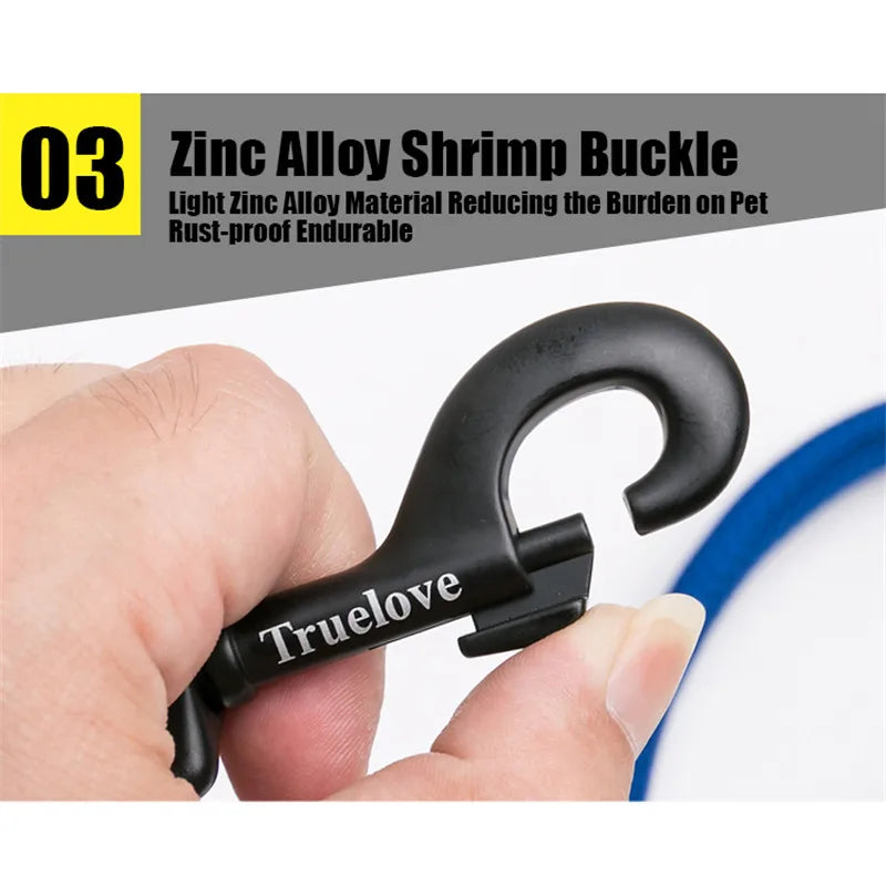 Truelove Reflective Nylon Padded Dog Leash Quick Release