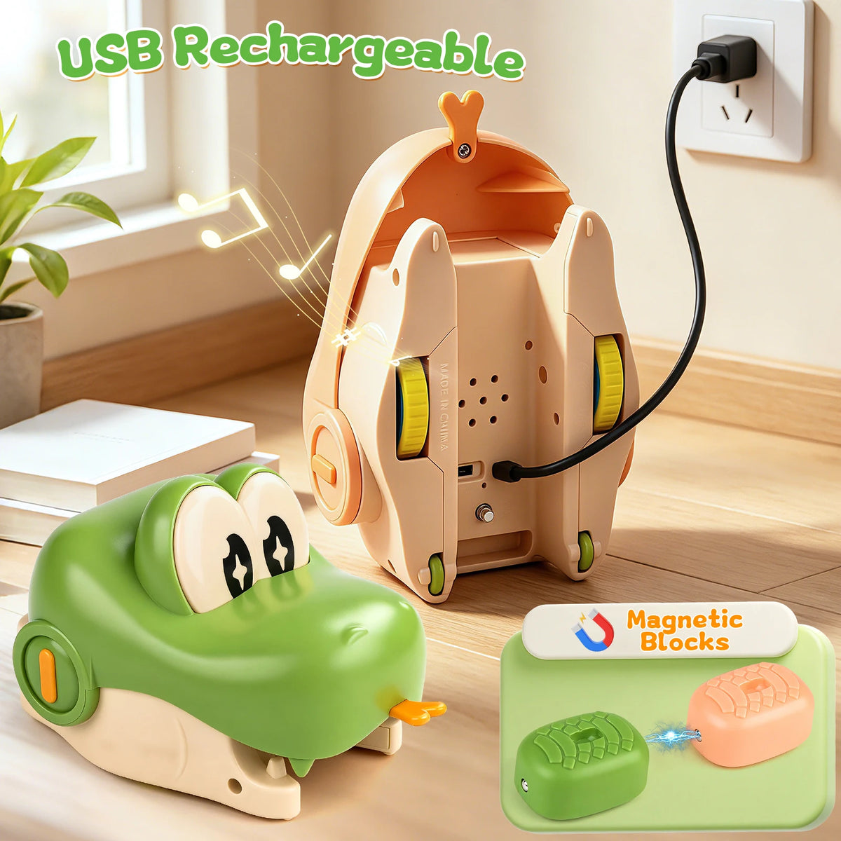Remote Control Magnetic Snake Battle Toy for Two Players