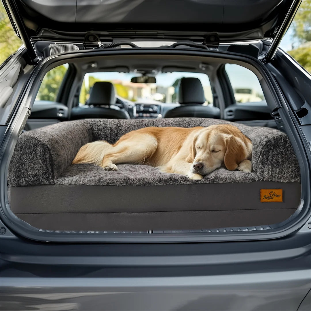 BINGOPAW Foldable Orthopedic Pet Bed With Removable Plush Cover