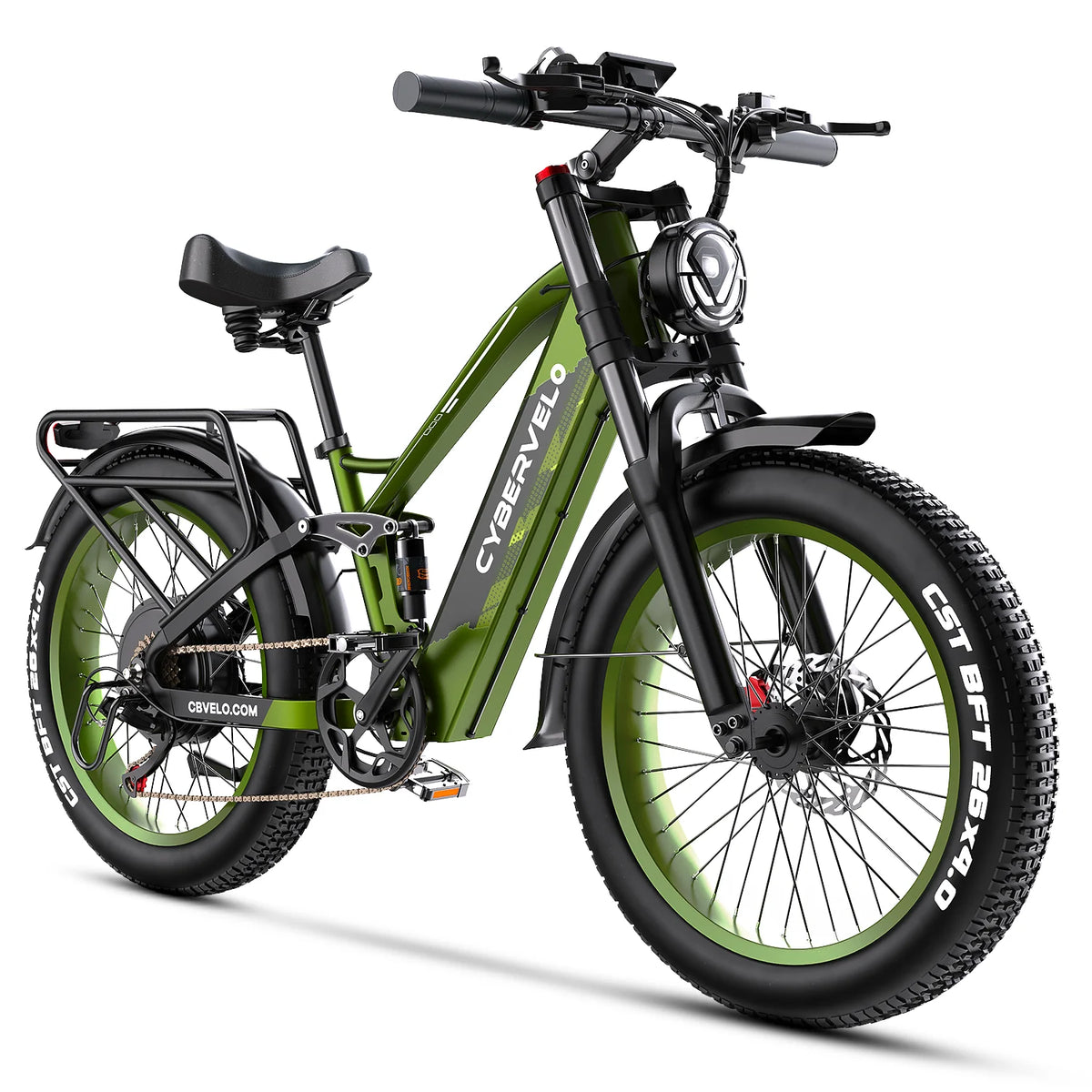 Cybervelo Electric Bike With Fat Tires And Long Range Battery