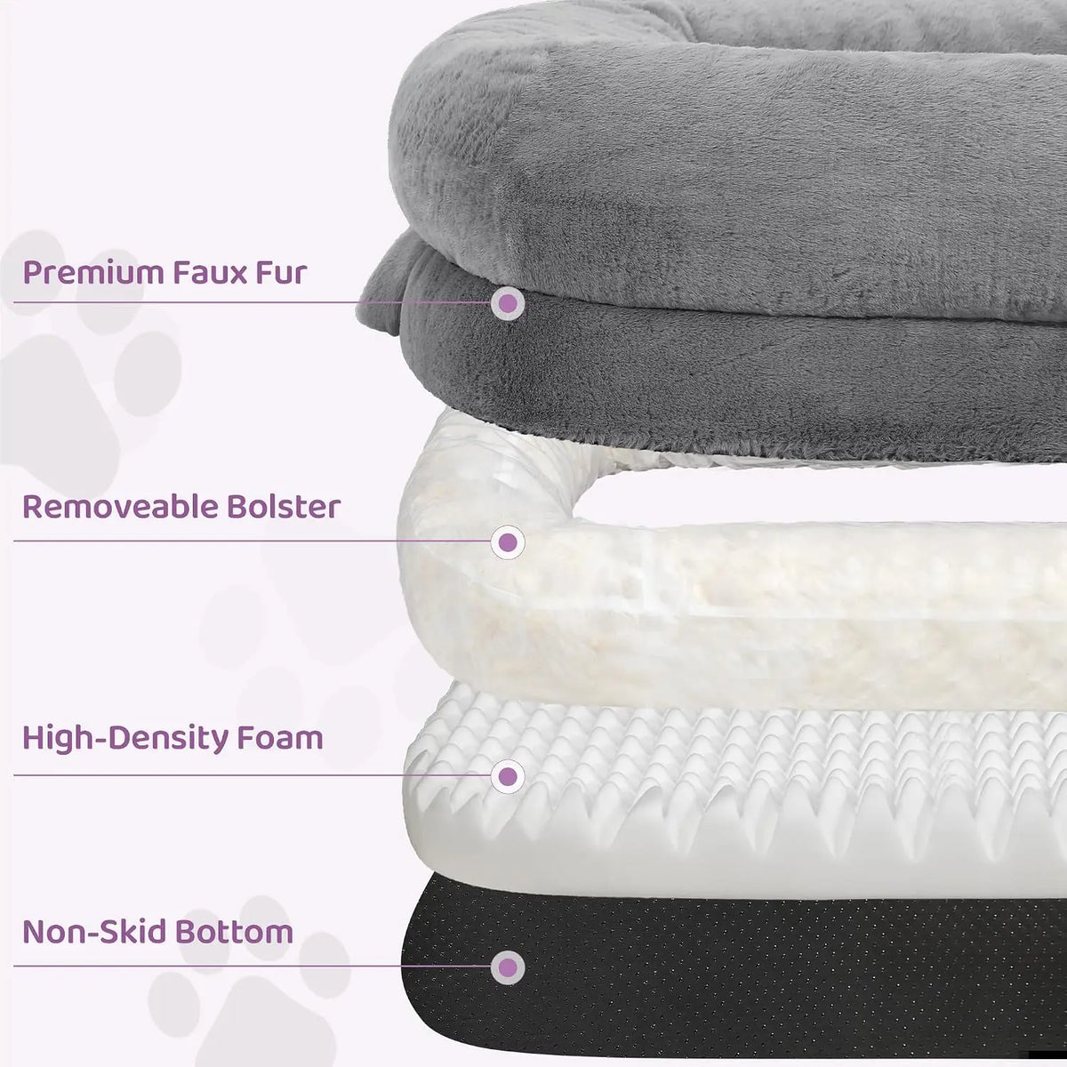 Ergonomic Cotton Human Dog Bed For Adults Cozy Resting Place