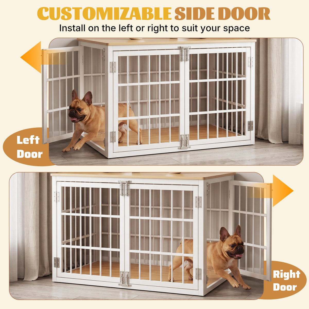 JHK Heavy Duty Iron Dog Cage With Double Lock Kennel