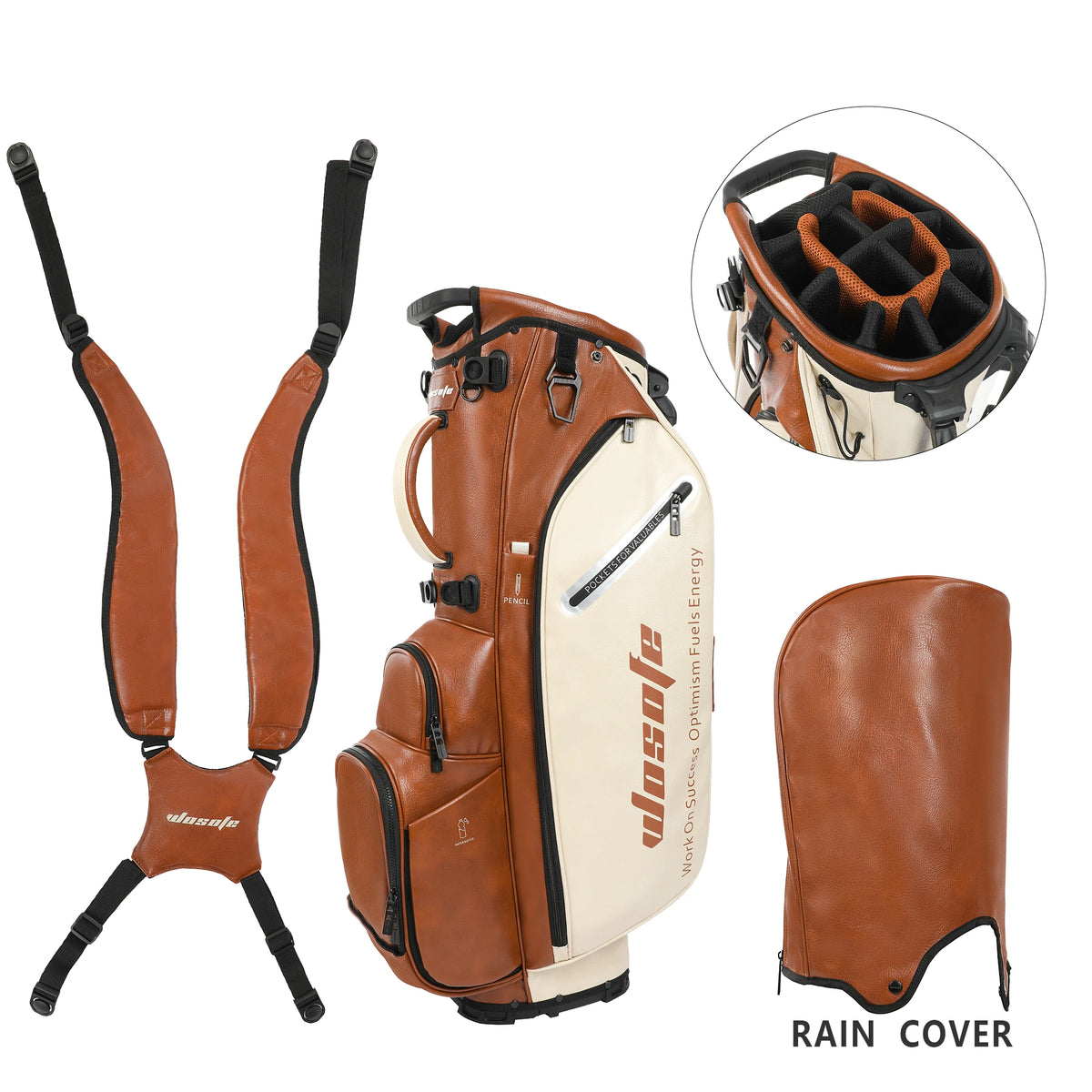 Lightweight Golf Stand Bag With Dual Strap And Dividers