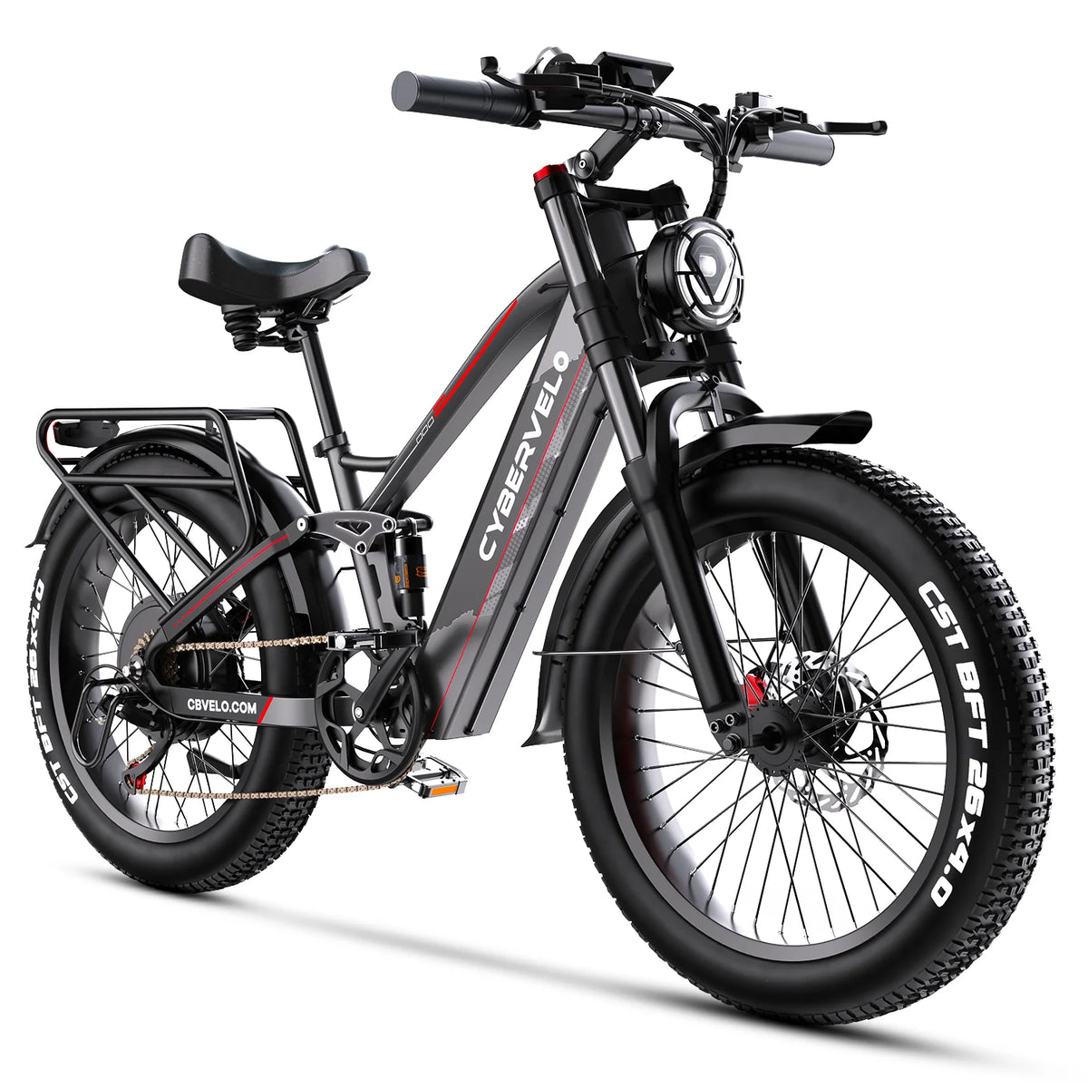 Cybervelo Electric Bike With Fat Tires And Long Range Battery